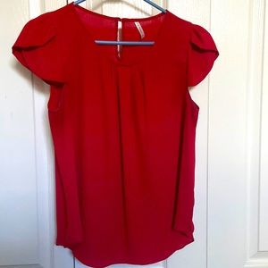 Red casual light top